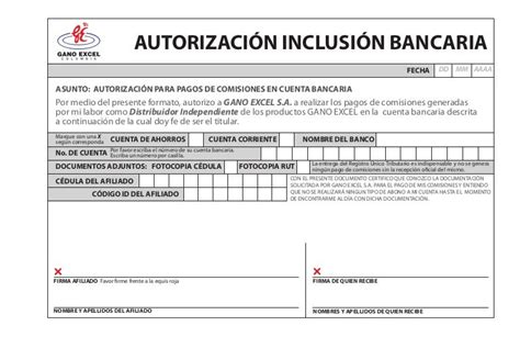 Modelo De Carta De Autorizacion De Firma En Cuenta Bancaria Compartir