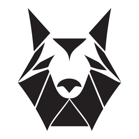 Abstract Wolf Geometric Logo Low Poly Wolf Polygonal Wolf