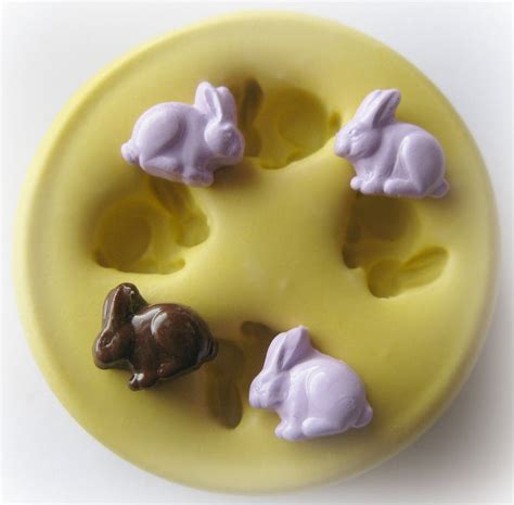 Easter Bunny Teeny Tiny Rabbit Mold Polymer Clay Cabochon Mold Etsy