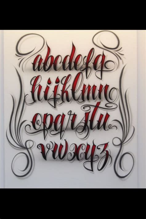 Airbrush Lettering Font Fancy Script Kleinbuchstaben Pinstriping