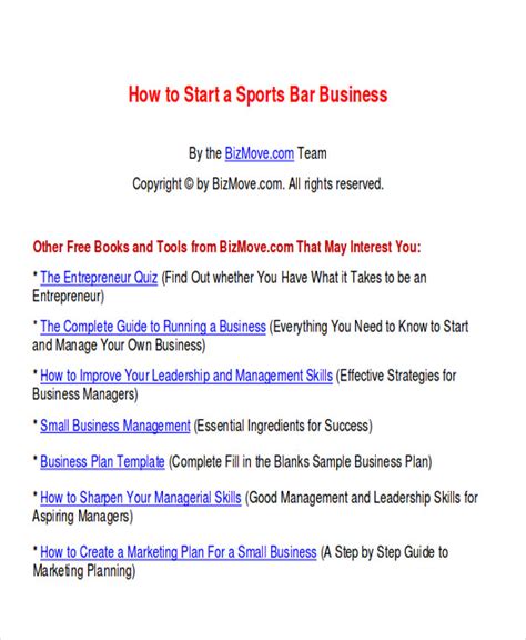 Your business plan should be a living and breathing document that contains your goals and your plan for reaching them. FREE 10+ Sample Bar Business Plan Templates in MS Word | PDF