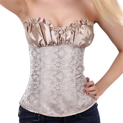 florata usps sexy women jacquard steampunk corset bustier fashion embroidery overbust sliming