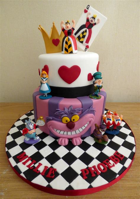 Alice In Wonderland Themed 2 Tier Birthday Cake Susies Cakes