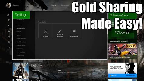 How To Set Up Game Sharing And Gold Sharing On Xbox One