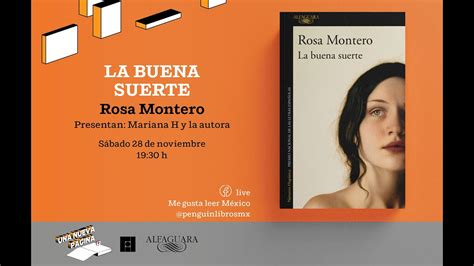 Rosa Montero Presenta La Buena Suerte Fil Guadalajara 2020 Youtube