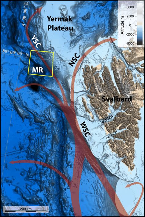 Ibcao Bathymetric Map Of The Mid Ocean Ridge West Of