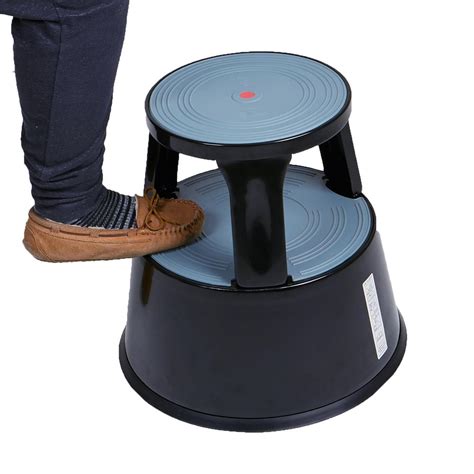 Large plastic rattan stool garden foot step indoor outdoor chair garden home. Mind Reader 2-Step Plastic Tall Rolling Step Stool in ...
