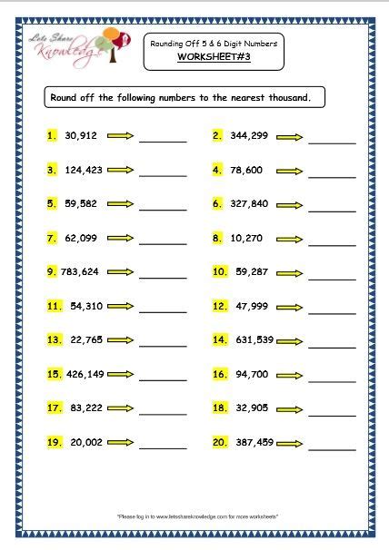 Rounding To The Nearest Ten And Hundred Worksheet