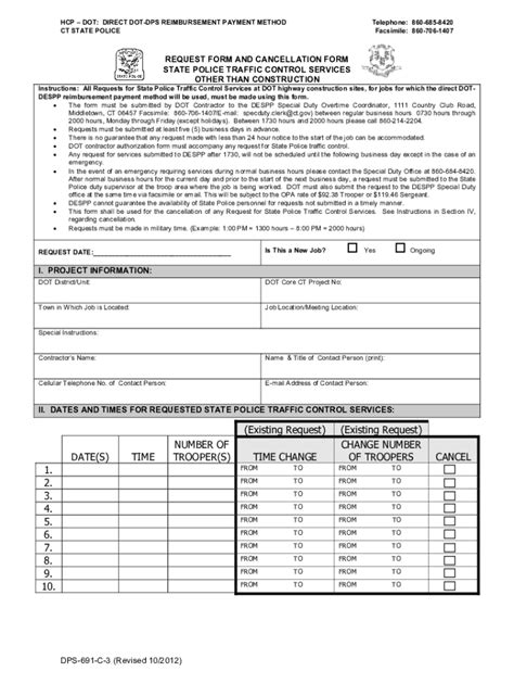 Fillable Online Fillable Online Kids Ct Dot Dps 0691 C Hcp Request Form