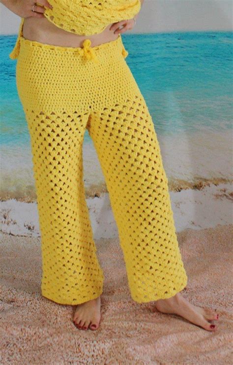Crochet Mesh Beach Pants Pattern 919 Crochet Mesh Beach Pants Pattern