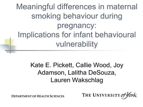 Ppt Meaningful Differences In Maternal Smoking Behaviour During Pregnancy Implications For