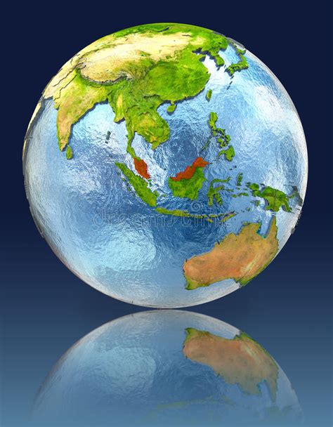 Malaysia On Globe Isolated Stock Illustration Illustration Of Globe