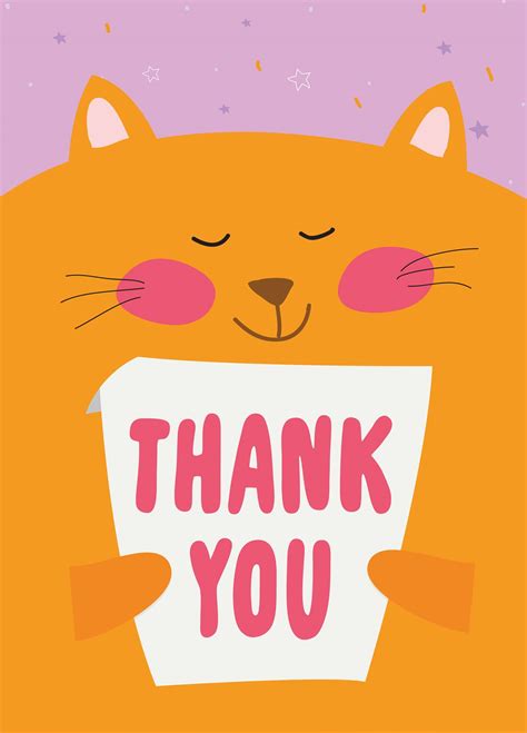 Thank You Cat Card Scribbler