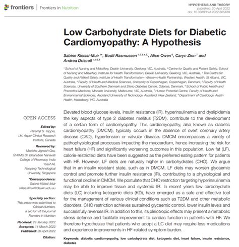 Dietas Com Baixo Teor De Carboidratos Para Cardiomiopatia Diabética