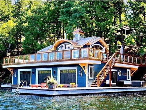 Inspired Living Spaces House Boat Houseboat Living Floating House