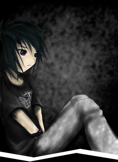Tons of awesome sad anime boy wallpapers to download for free. Cliques - emo, scene, gothic , boy, guy, anime, digital ...