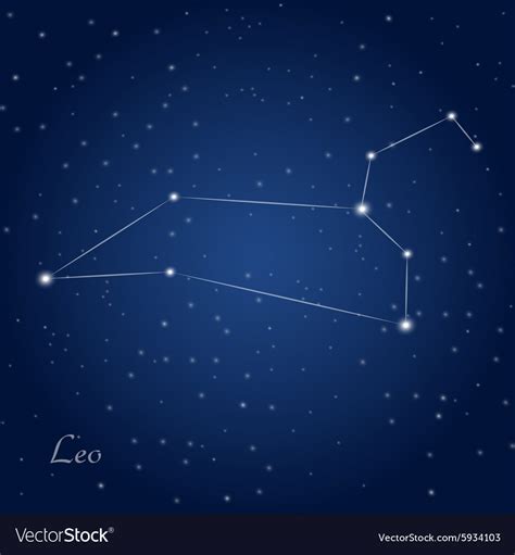 Leo Constellation Zodiac Royalty Free Vector Image