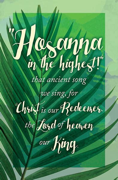 Hosanna In The Highest Palm Sunday Bulletin Pkg Cokesbury