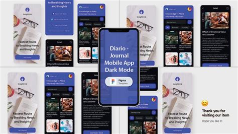 Diario Journal Mobile App Dark Mode