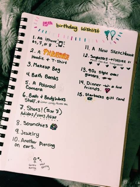 Original resin is used to get rewards from. Here's my 15th birthday wishlist.List made by Faith Young ...