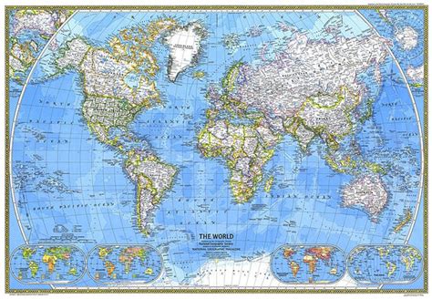World Wall Map 1981 By National Geographic Shop Mapworld