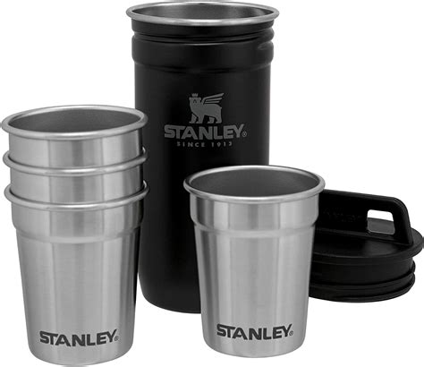 Stanley Adventure Nesting Shot Glass Set 4 Stainless Steel Shot Glasses With Rugged Metal