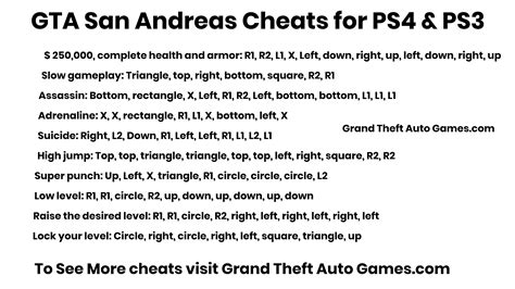 Cheat GTA PS 4