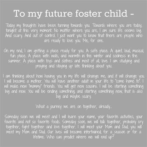 An Open Letter To My Future Foster Children Fostercare This Is
