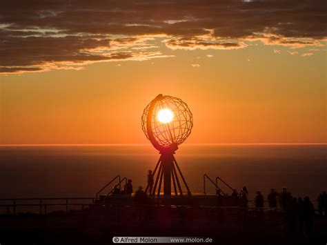 Photo Of North Cape Globe And Midnight Sun North Cape Norway