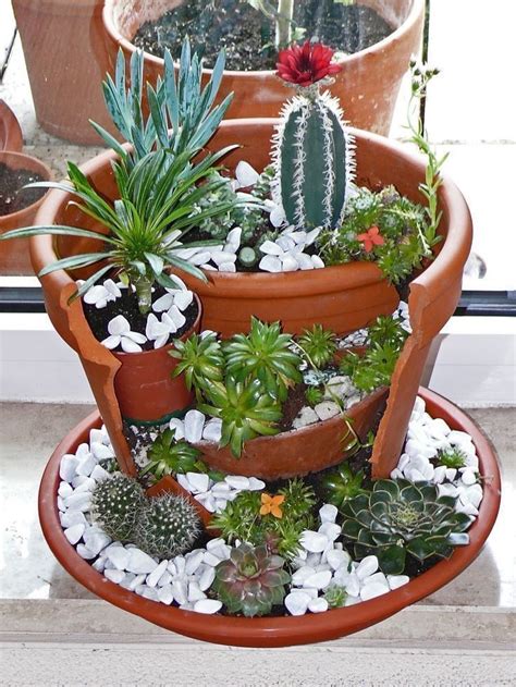Ânforas de barro para jardim. Crea bellos mini jardines en macetas de barro en 2020 ...