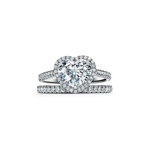 Tiffany Soleste® Heart Shaped Halo Engagement Ring With A Diamond