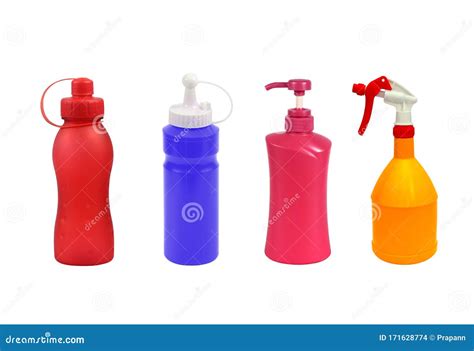 Different Types Of Plastic Bottles Stock Photo Image Of Housekeeping
