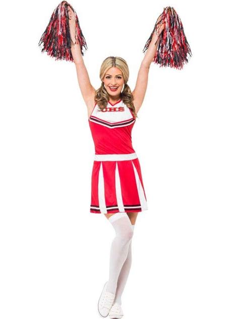 Classic Red Cheerleader Costume Red Cheerleader Women S Costume