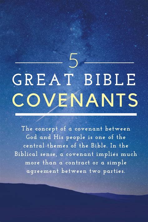 Five Great Bible Covenants Learn Hebrew Fitness Words Bible