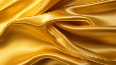 Gleaming Elegance Luxurious Silk Fabric Texture Background Gold