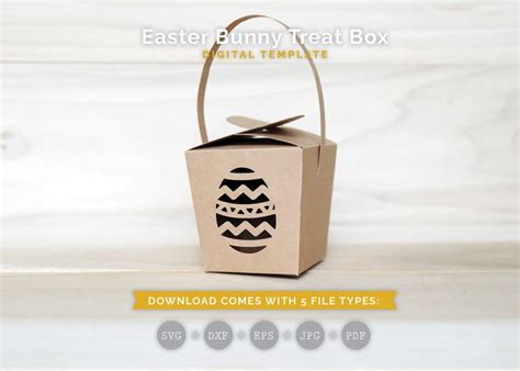 Easter Egg Box Template SVG Gift Box SVG Party Favor Basket - Etsy