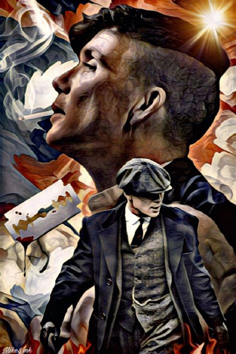 Tommy Shelby Peaky Blinders Canvas Art Print 15 Inch Thick Etsy
