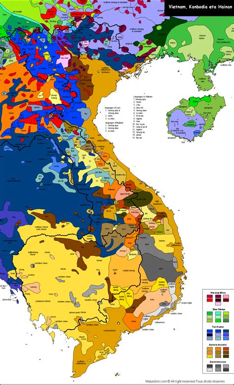 Southeast Asia Cartes Linguistiques Linguistic Maps