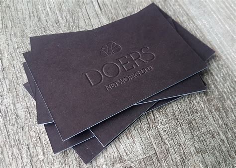 Instead of applying enough pressure to push through the cardstock, only enough pressure is used to. Debossed Business Cards, New Zealand | Pinc