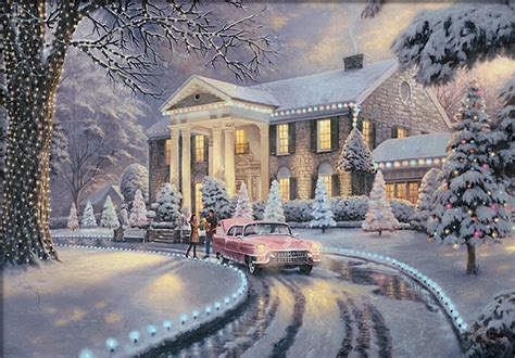 Thomas Kinkade Graceland Christmas Pictures Photos And Images For