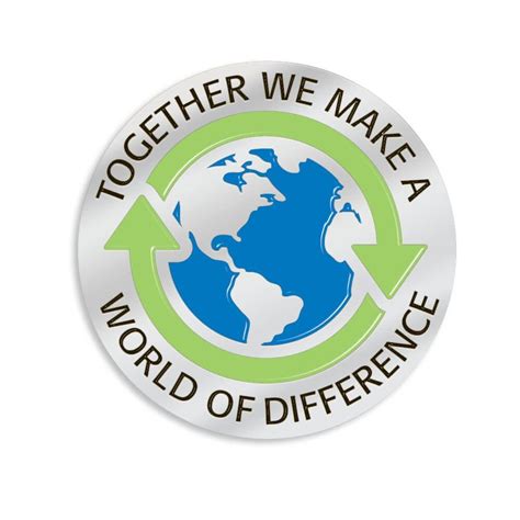 Together We Make A World Of Difference Lapel Pin With Presentation Card
