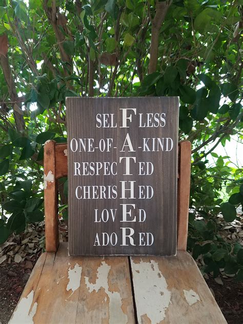 Father Wood Sign Rustic Father Sign Dad Sign Dad Wood Sign Etsy