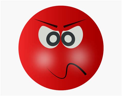 Clip Art Angry Mean Smiley Clipart Red Face Clipart Hd Png Download