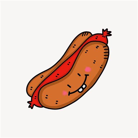 Hot Dog With A Face Clipart