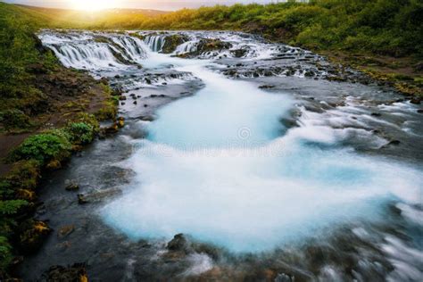 Bruarfoss Waterfall In Brekkuskogur Iceland Stock Image Image Of