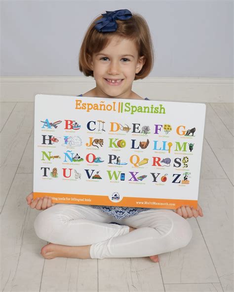 Set Of Two Spanish English Bilingual Alphabet Placemats Etsy