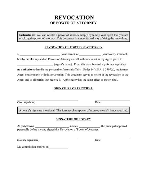 Free Nevada Revocation Power Of Attorney Form Pdf Word Eforms Vrogue