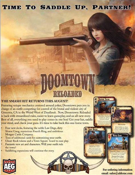 Alderac Saddle Up And Take Back Doomtown Reloaded Ontabletop Home Of