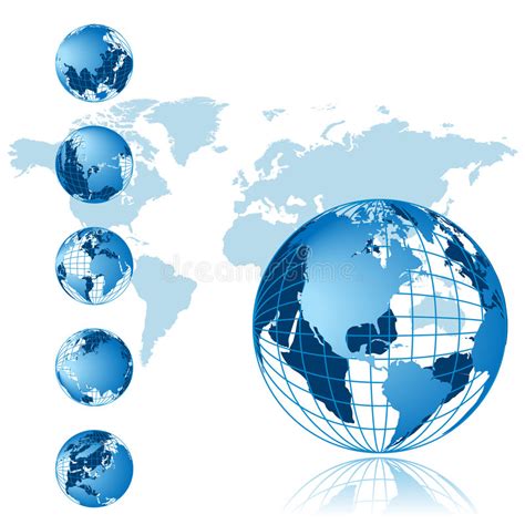 World Map 3d Globe Series Stock Vector Illustration Of Business 9343152