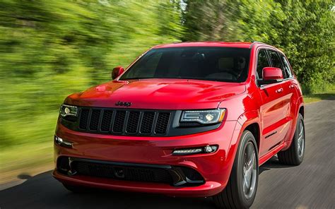Red Jeep Grand Cherokee Srt8 On Road